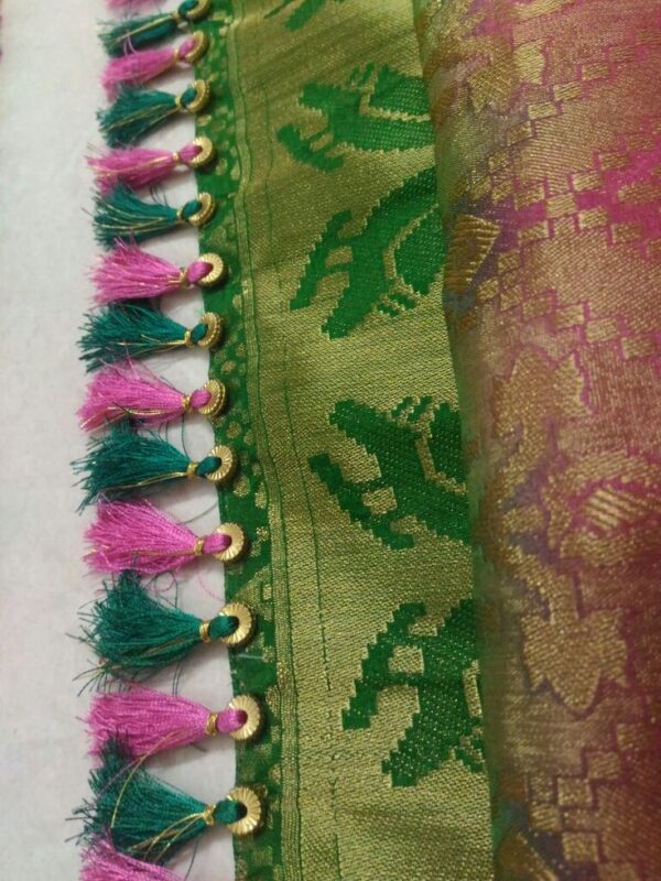 Silk Thread Saree Pallu - Image 3